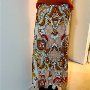 BCBGMAXAZRIA boho style wrap skirt